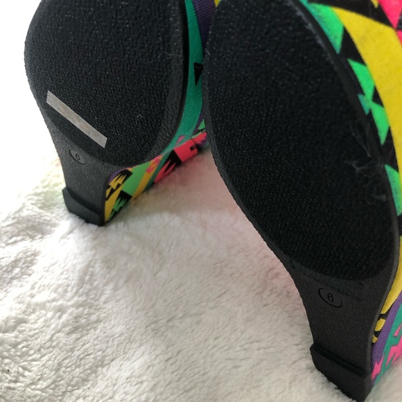 Fun & Funky Neon Wedge Booties - Picture 6 of 8